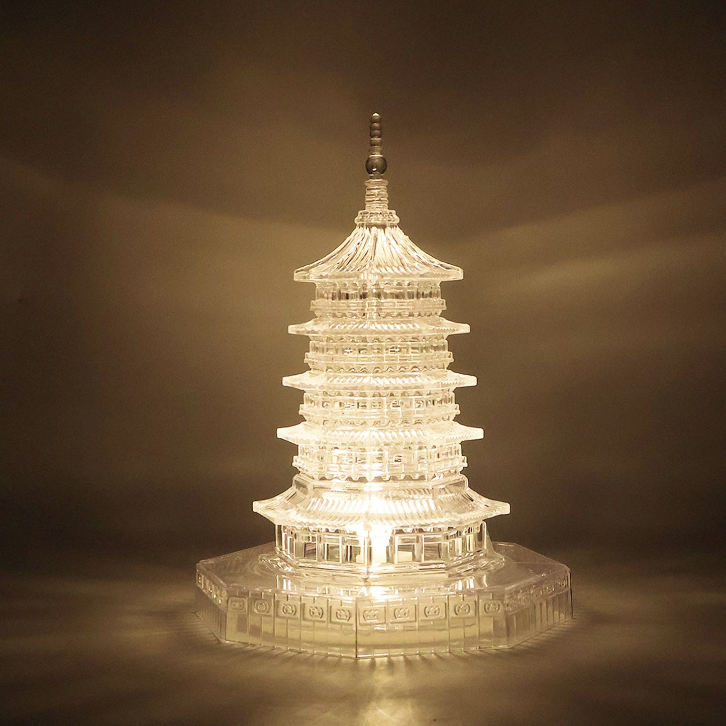 Premium LED Crystal Pagoda Decorative Light (1 Pc)