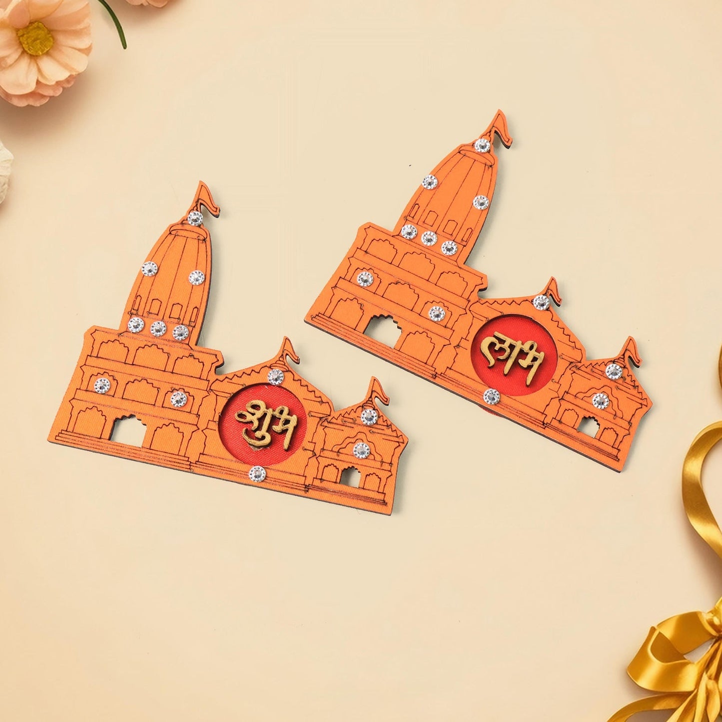 Subh Labh Temple Design Wall Sticker