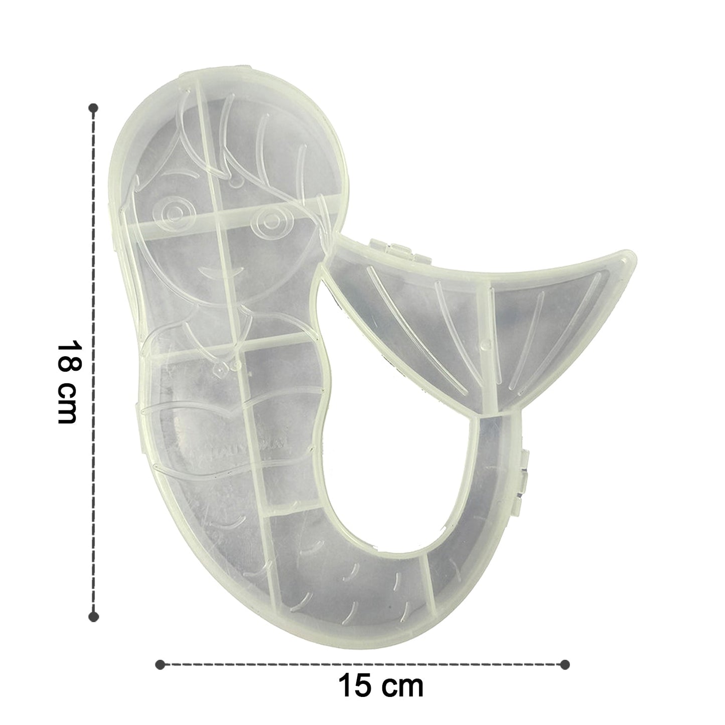 Mermaid Shape Plastic Storage Organizer Box (1 Pc)