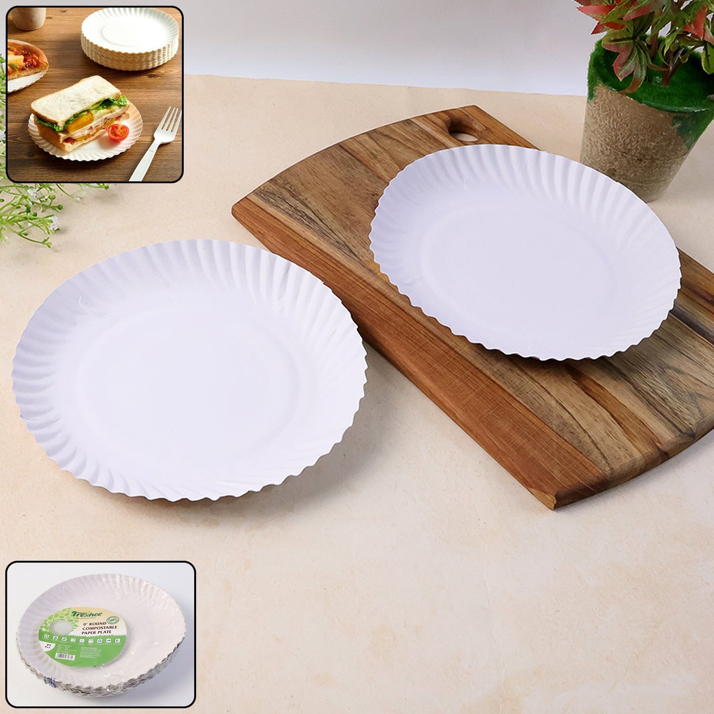 White Paper Plates