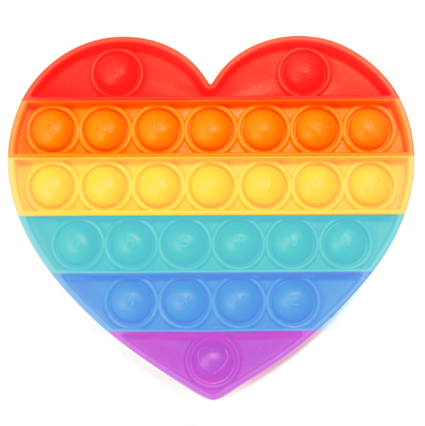 Rainbow push bubble fidget toy
