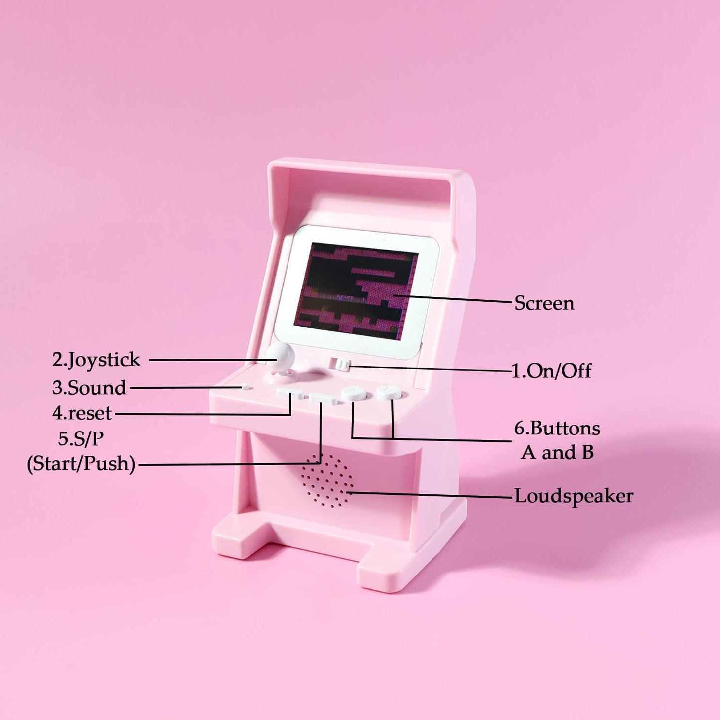 Mini Retro Arcade Gaming Console with 120 Built-In Classic Games