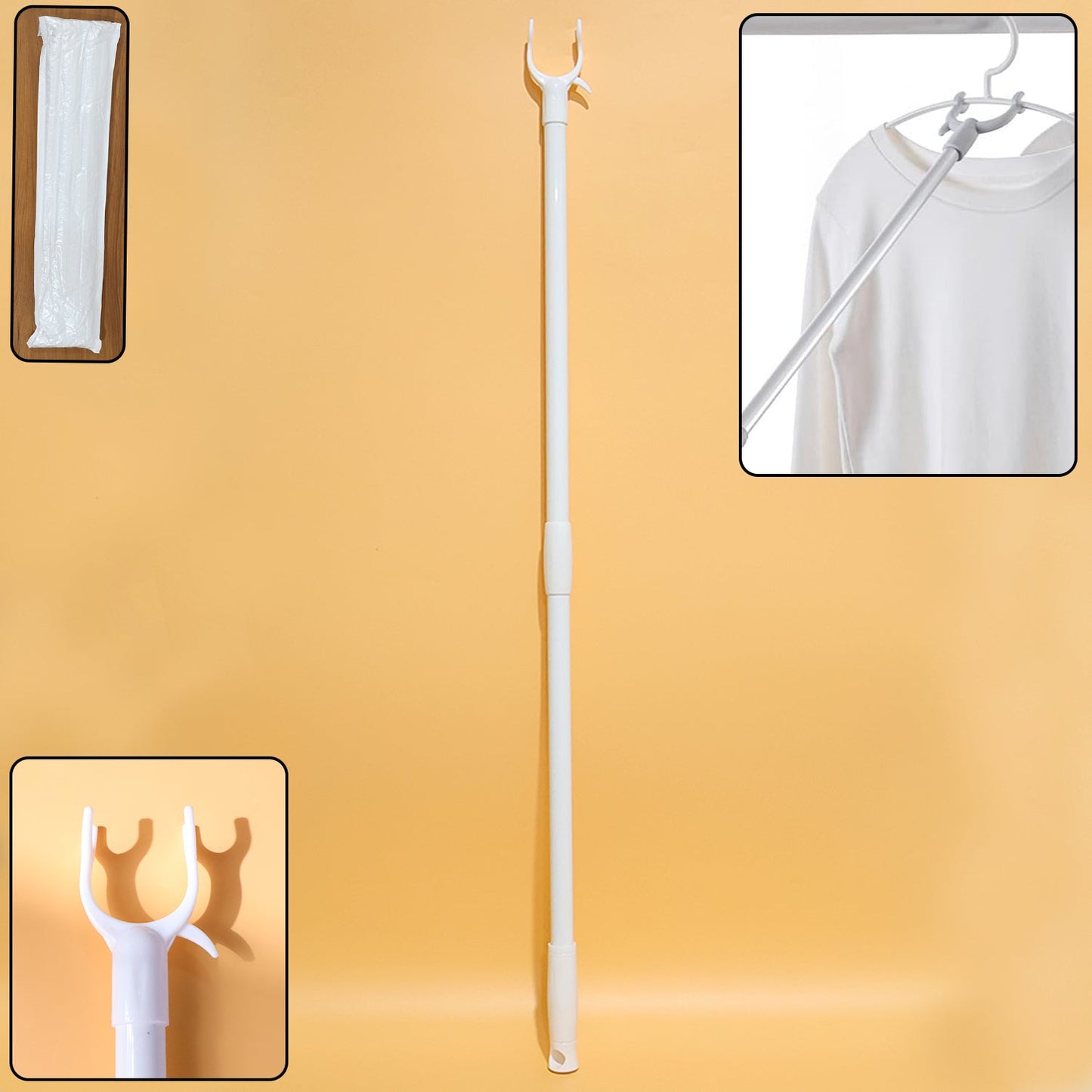 Wall-mounted clothes hook rod for hanging garments