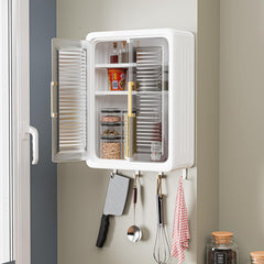Large Wall-Mounted Kitchen Storage Cabinet Set
