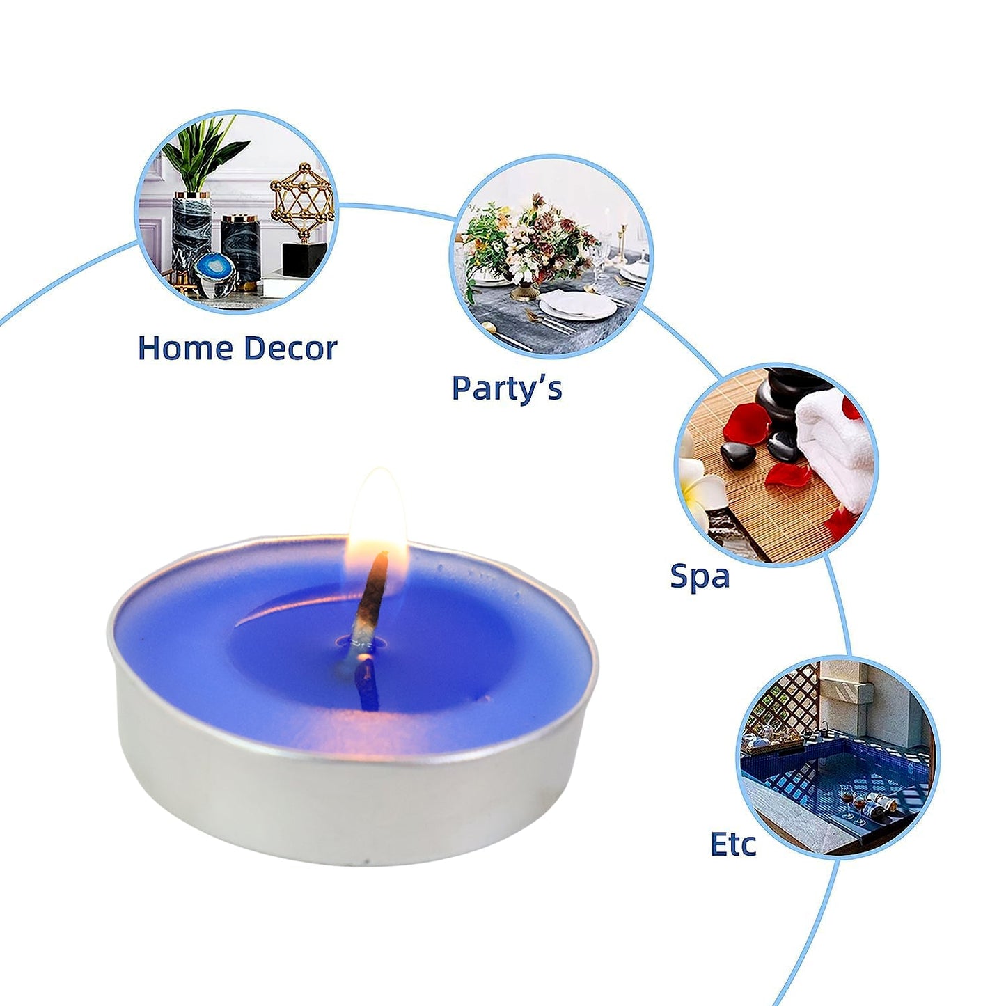 Mix Color Scented Tea Light Candles (25 Pc / Set)