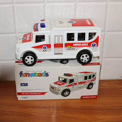 Funwoods Friction Powered Ambulance Toy for Kids (1 Pc)