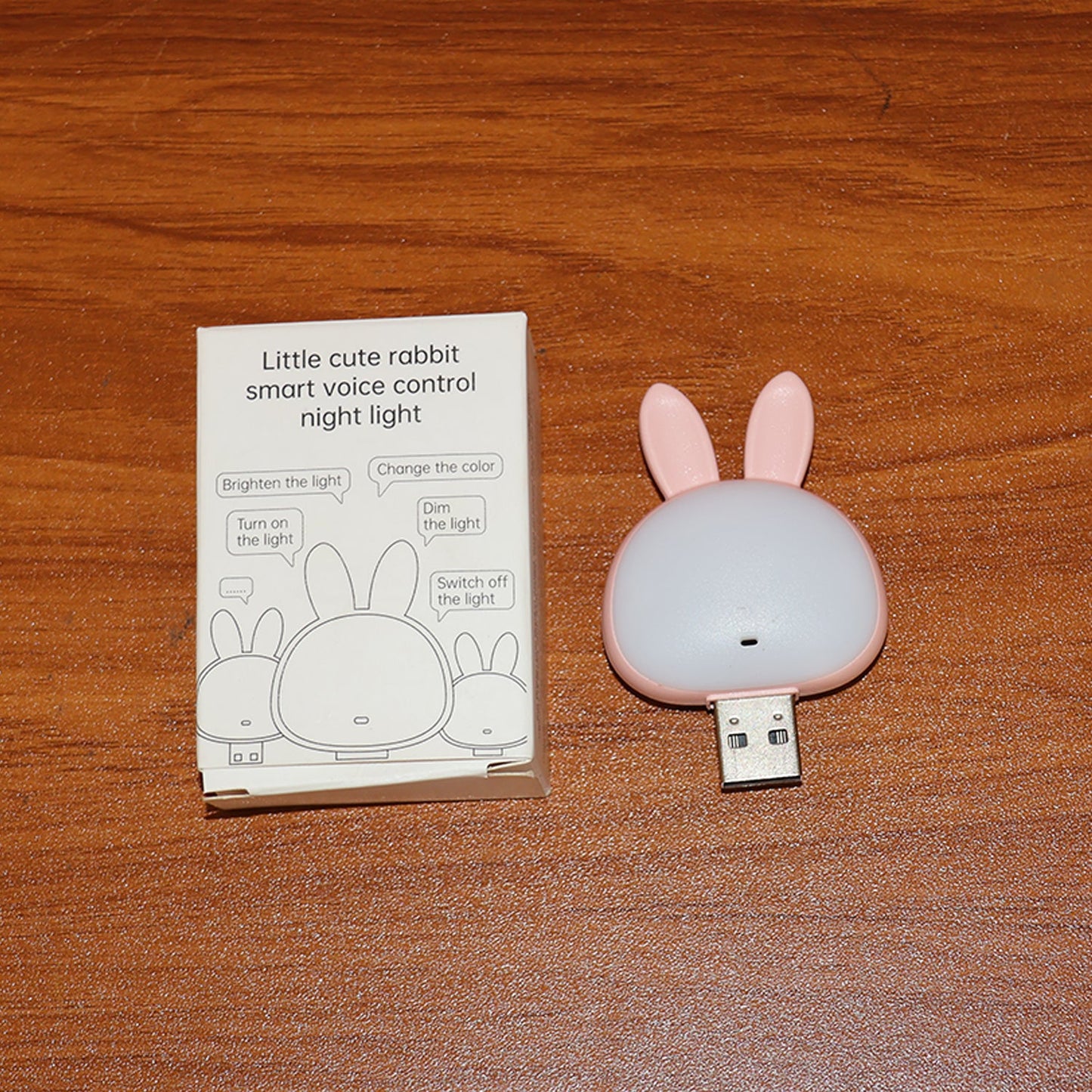 Cute USB Rabbit Night Light with Sound / Voice Activation