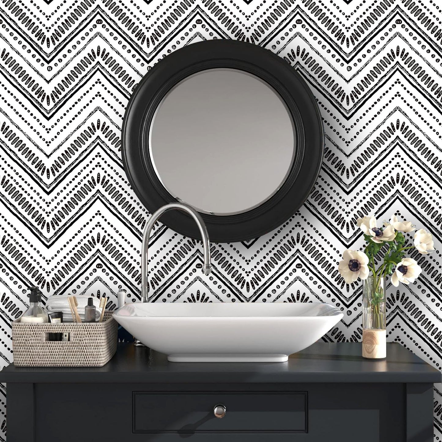 Waterproof Chevron Pattern Wall Sticker