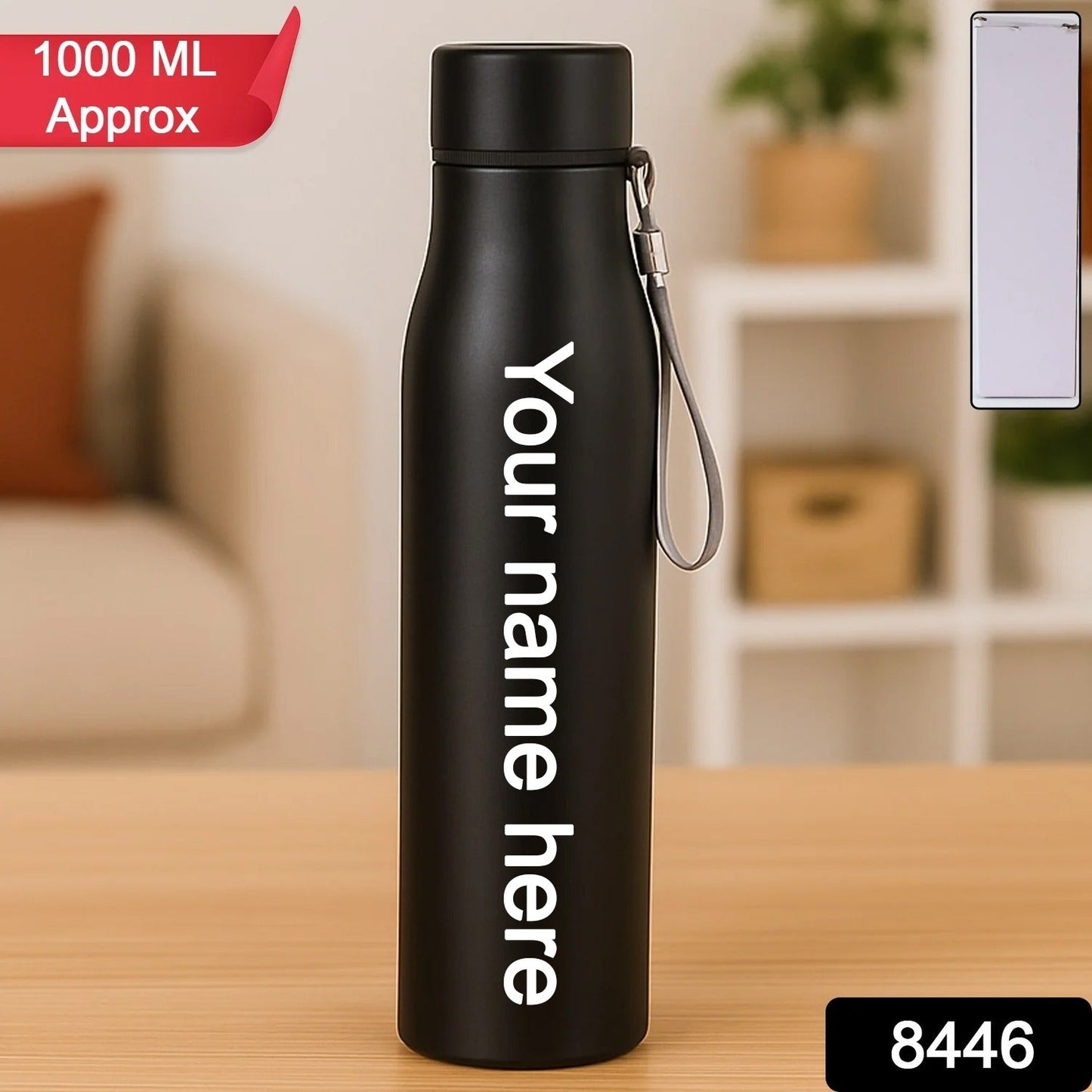 Customize Premium Stainless Steel Water Bottle Approx 1000ML (1 Pc)