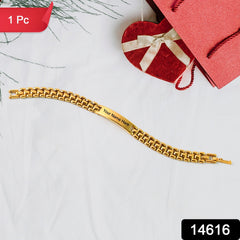 Customize / personalized Customized Golden Chain Bracelet (1 Pc)