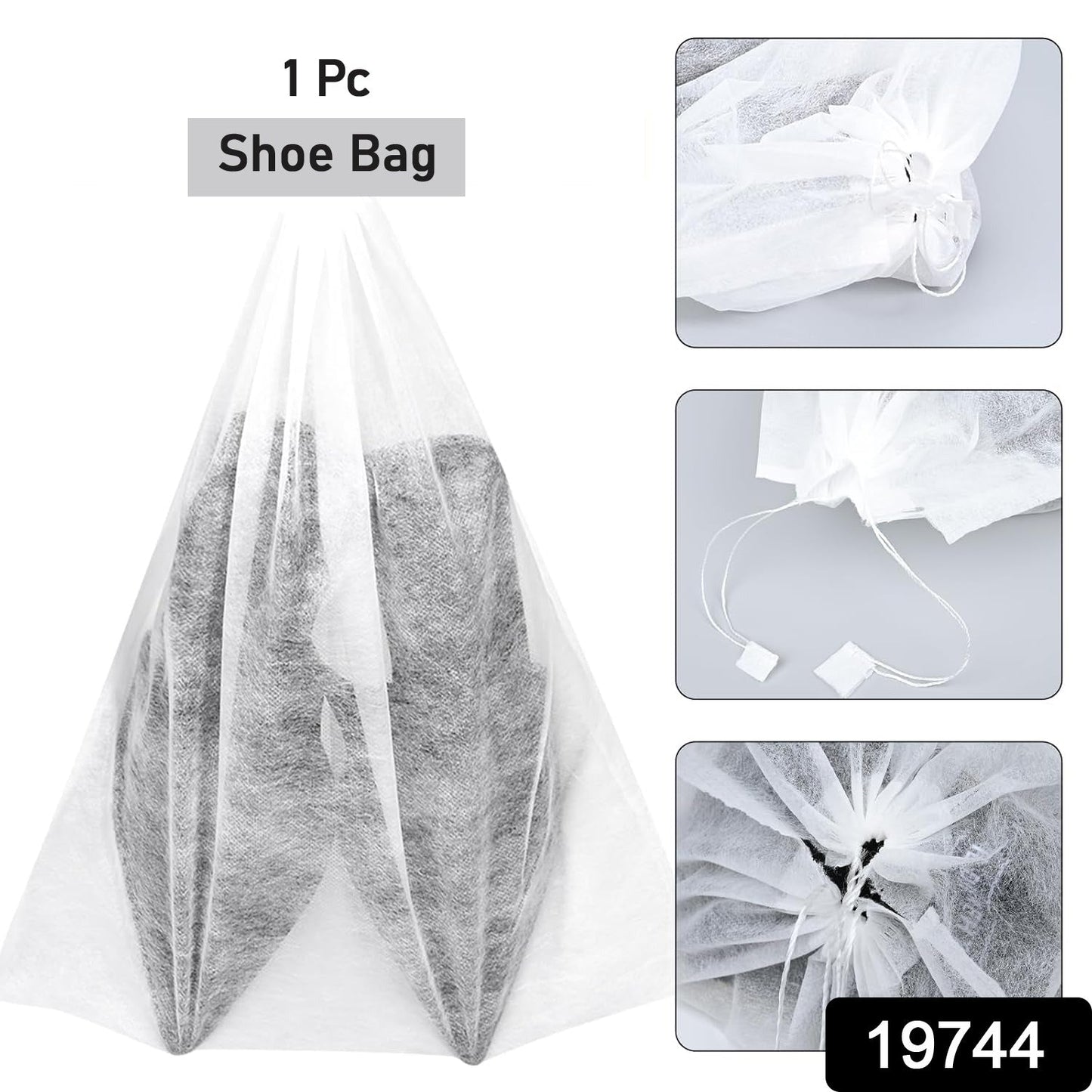 Non-woven drawstring shoe bag