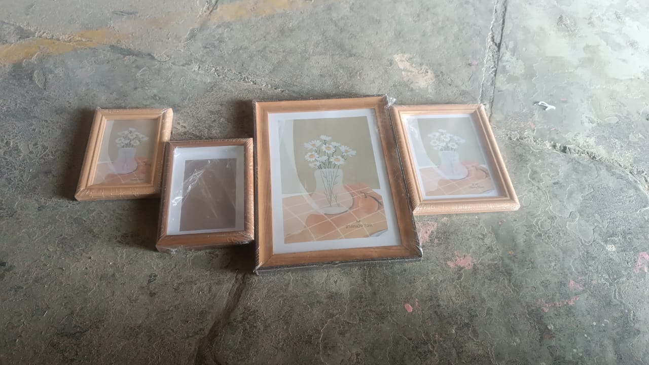 Creative Solid Wooden Photo Frame (Mix Design & Size / 1 Pc)