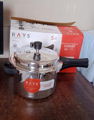 Aluminium Rays Aura Pressure Cookers With Outer Lid (5.5 Litres / 5-Year warranty, ISI Number :- 2347, BIS Number :- CM/L -7600164310