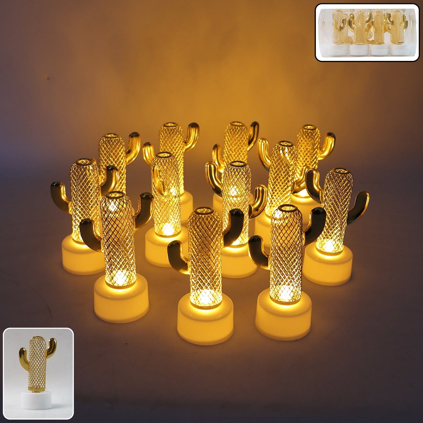 Decorative Cactus Shaped Flameless LED Candles