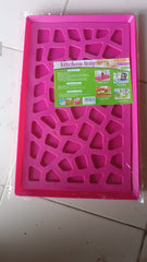 Plastic Kitchen Tray with Modern Hollow Design (40x25 cm)