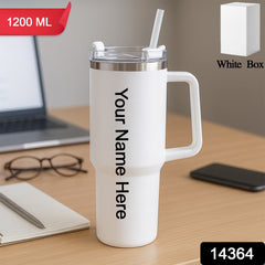 Customize / personalized White Extra Large Insulated Travel Mug, Tumbler (1200ML - 1 Pc)