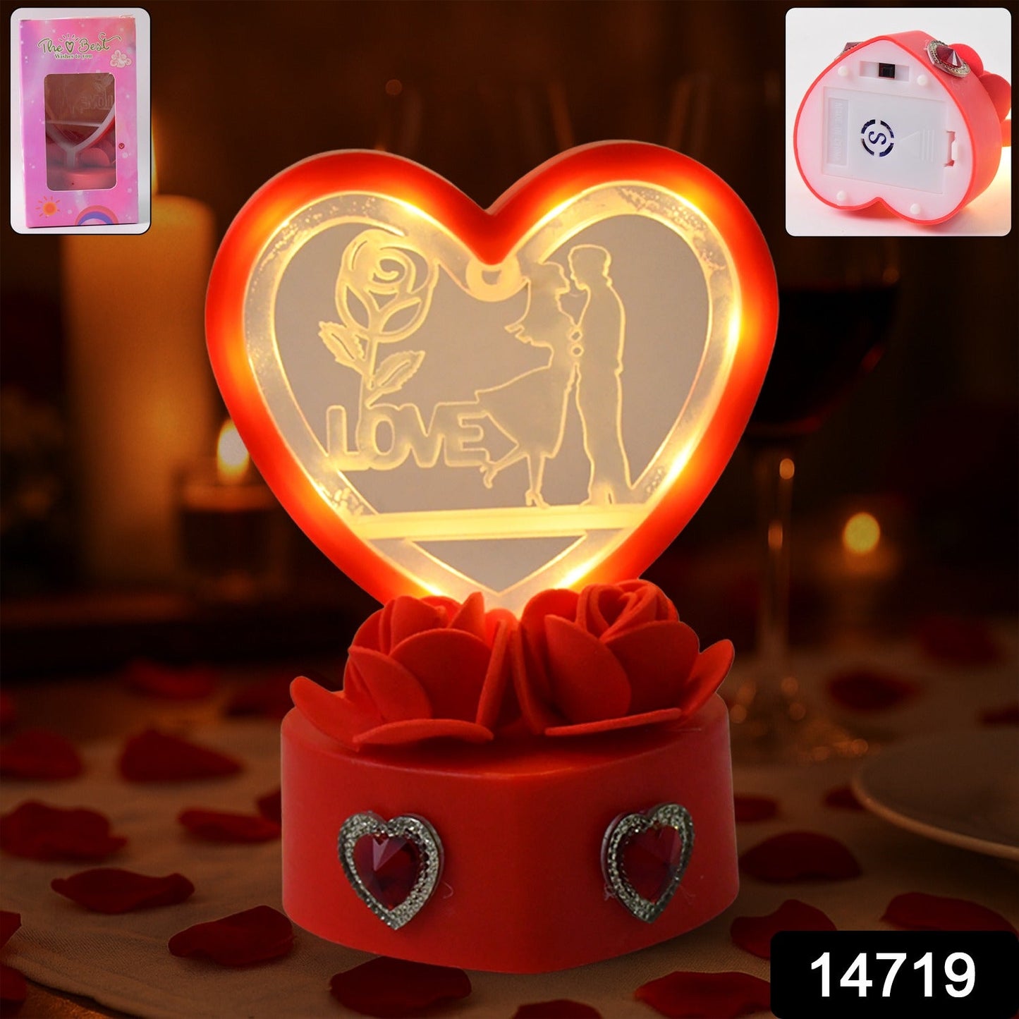 Heart-Shaped Love Couple Decorative Showpiece