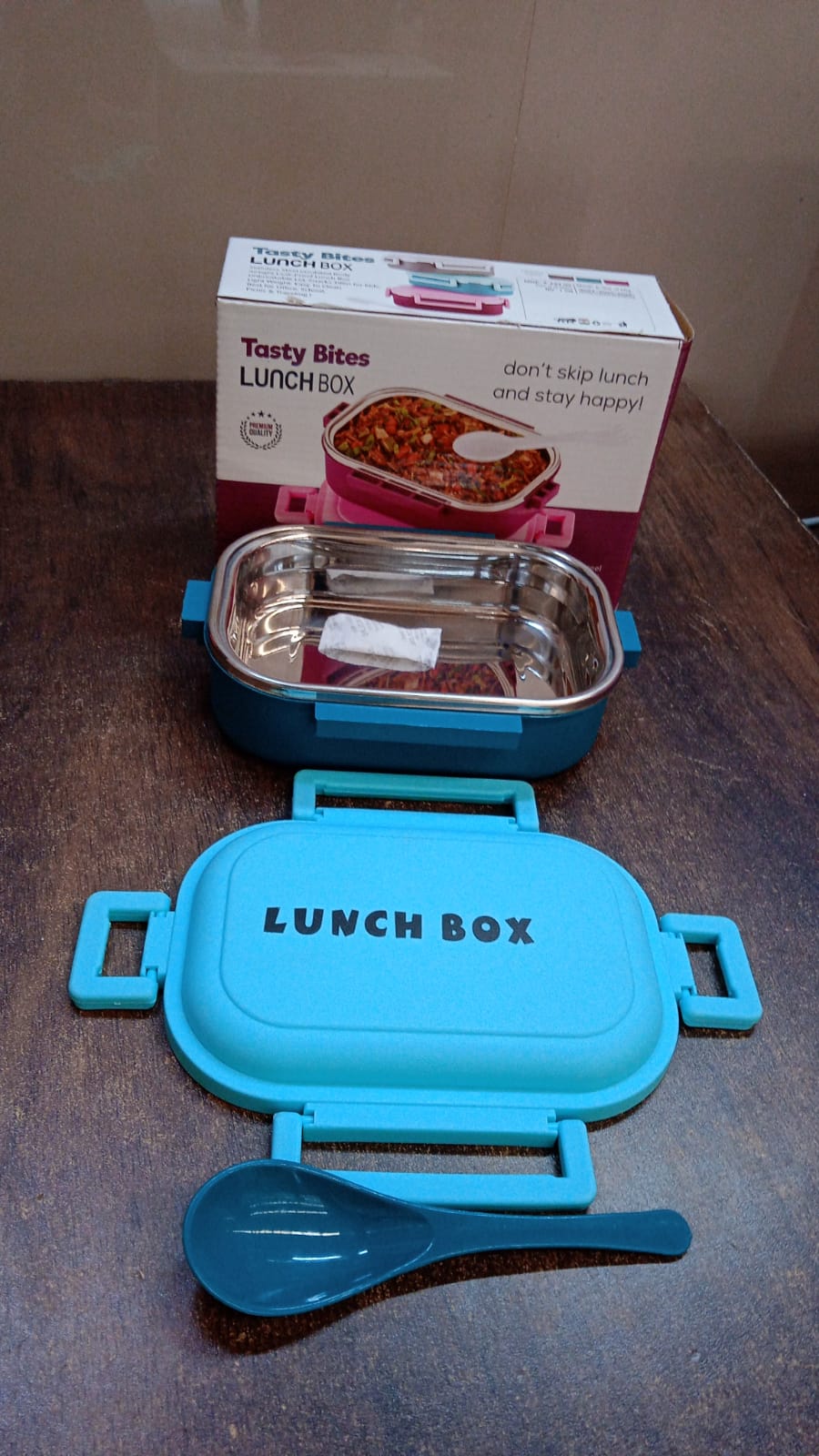 Customize Insulated Testy Stainless Steel Leakproof Lunch Box With Spoon (1 Set)