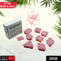 Multi Design Ice Mold Set Multi Shaped Ice Mold Bpa Free Mold Ice Mold, Ice Maker Fun for Kids and Adults (8 Pcs Set)