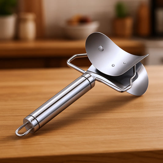 Multifunctional Easy and Fast Stainless Steel Puri cutter roller Machine with Handle for Home Baking Tools for Women, Dough Circle Roller Cutter for Kitchen (1 pc)