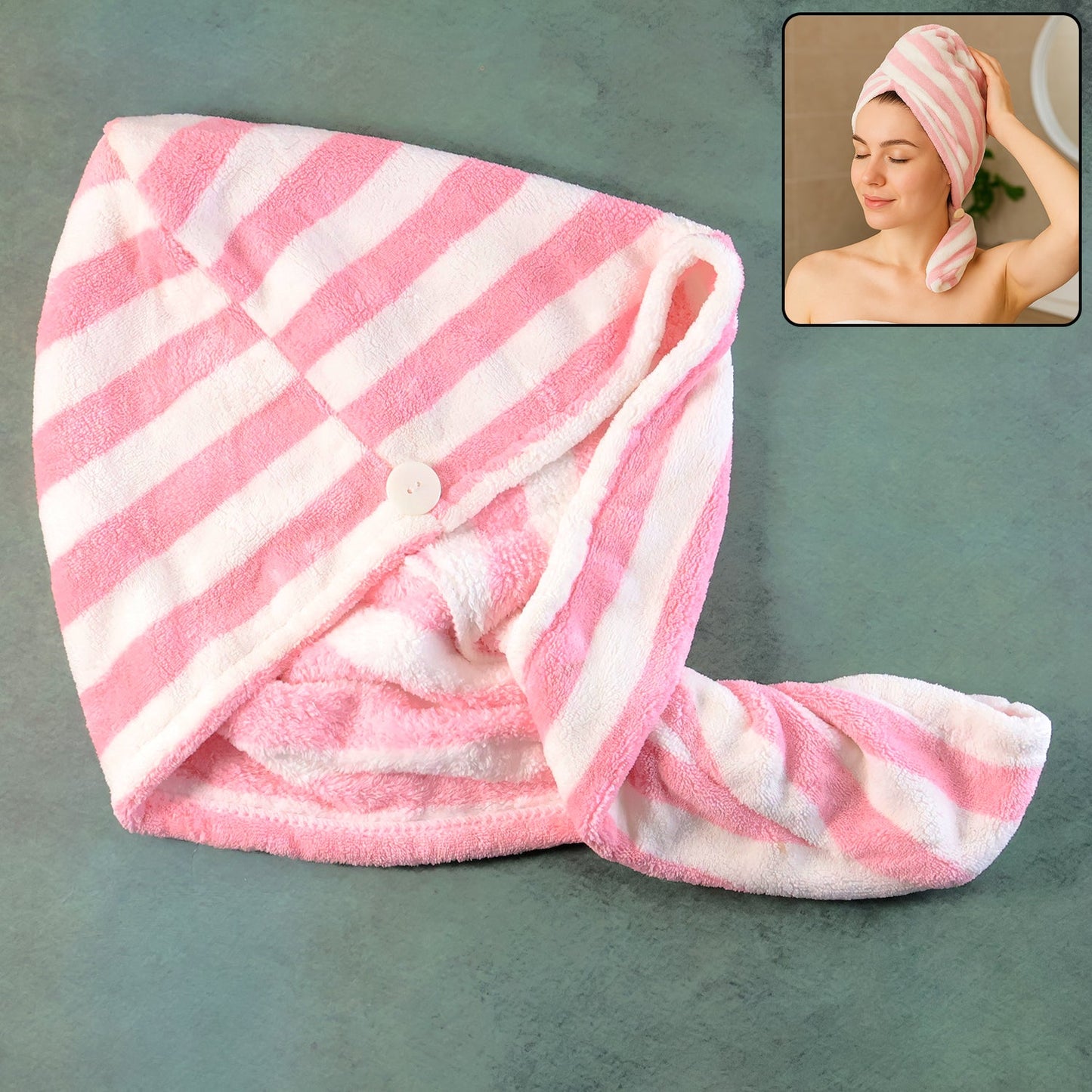 Hair Drying Magic Hair Cap Towel Wrap for Women (1 Pc)