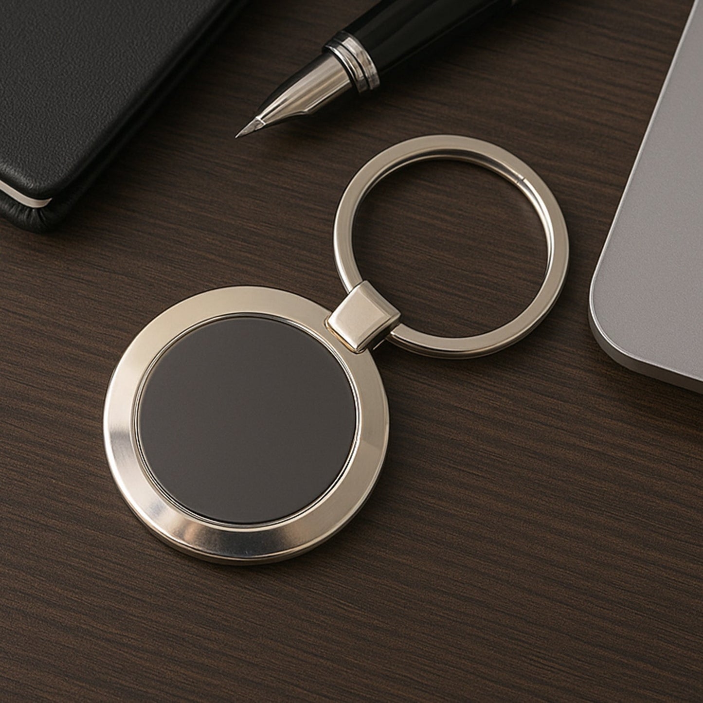 Durable Round Metal Keychain