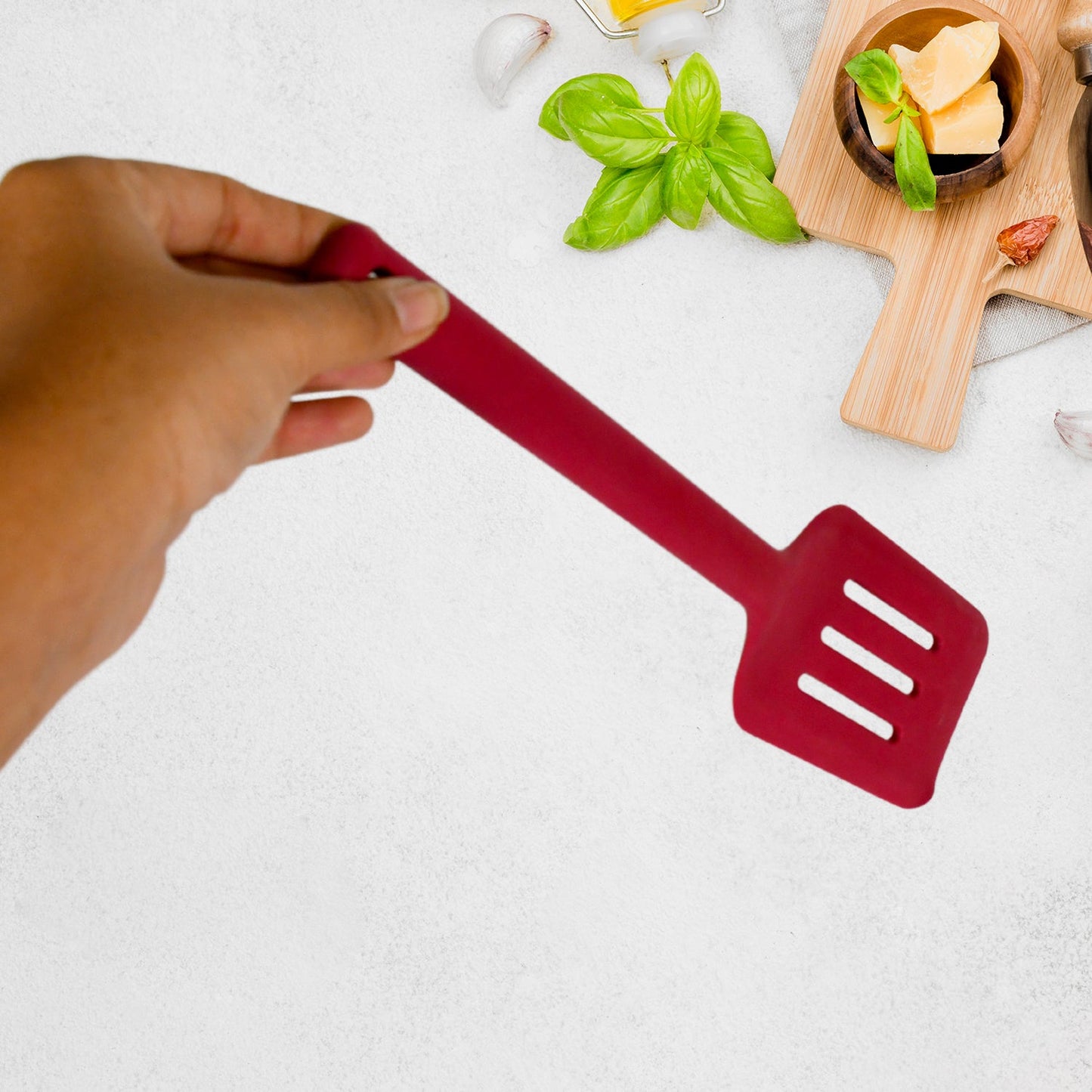 Multipurpose Silicone Spoon, Silicone Basting Spoon Non-Stick Kitchen Utensils Household Gadgets Heat-Resistant Non Stick Spoons Kitchen Cookware Items For Cooking and Baking (6 Pcs Set)