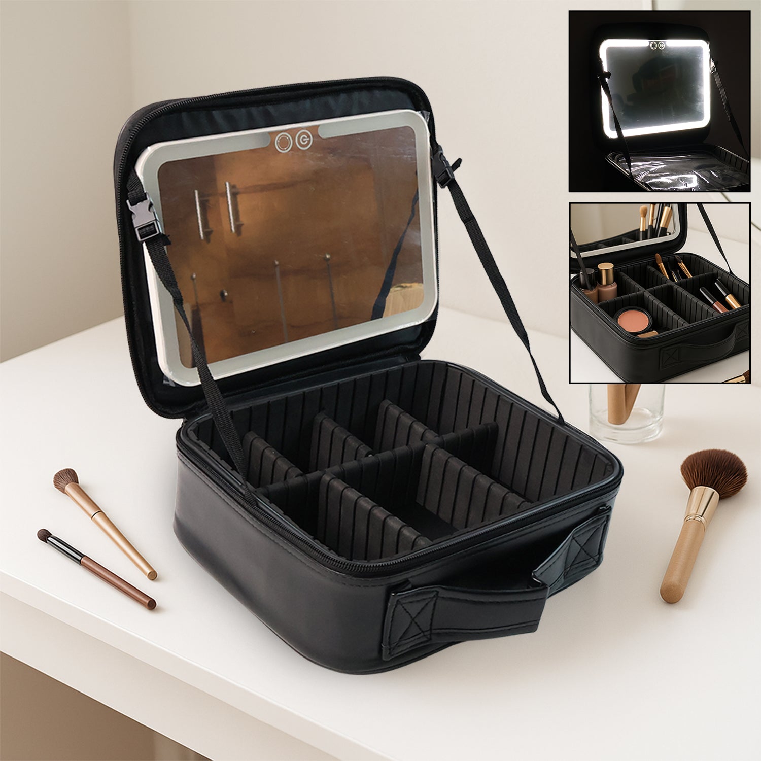 Portable LED Makeup Organizer Box