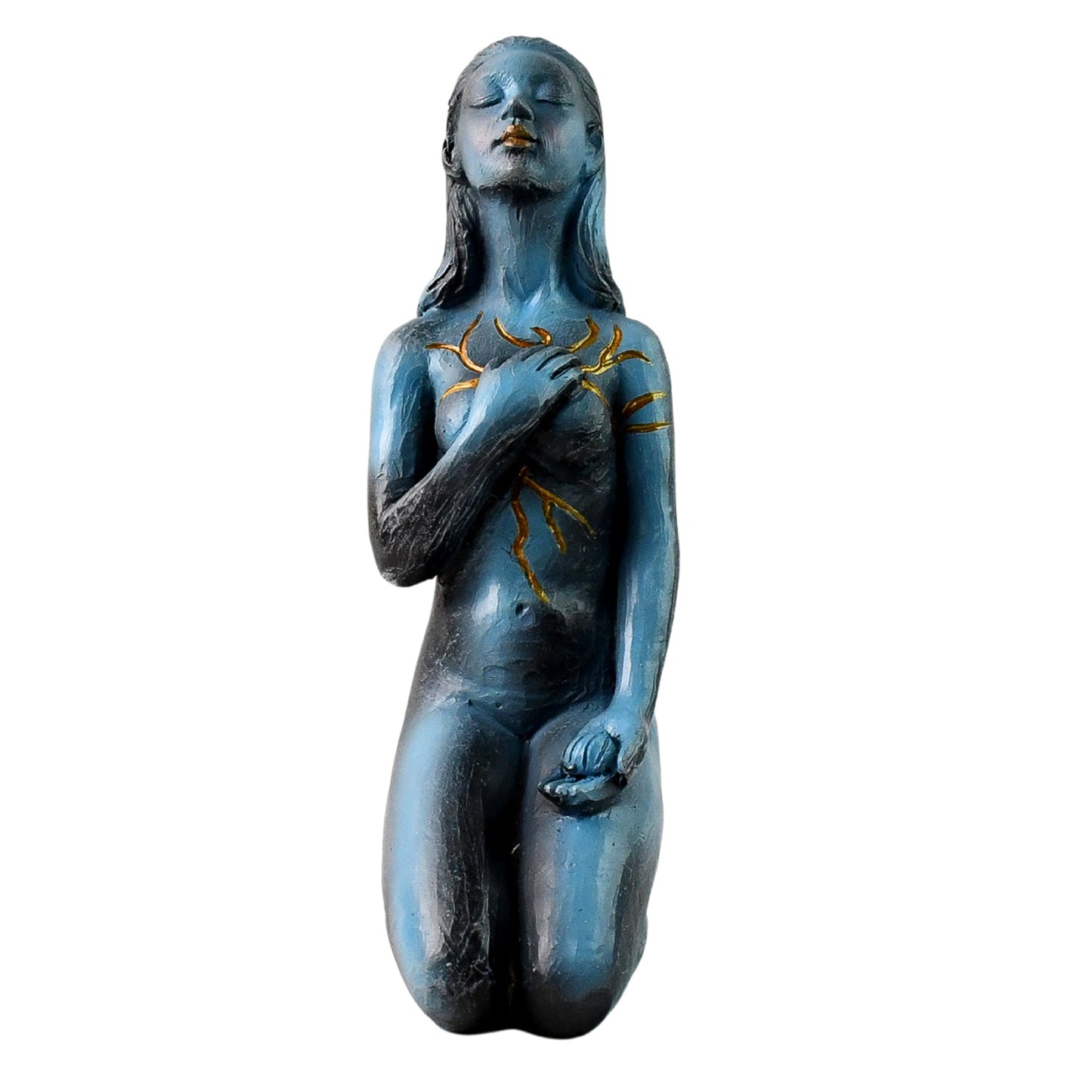 Kneeling Lady Resin Figurine