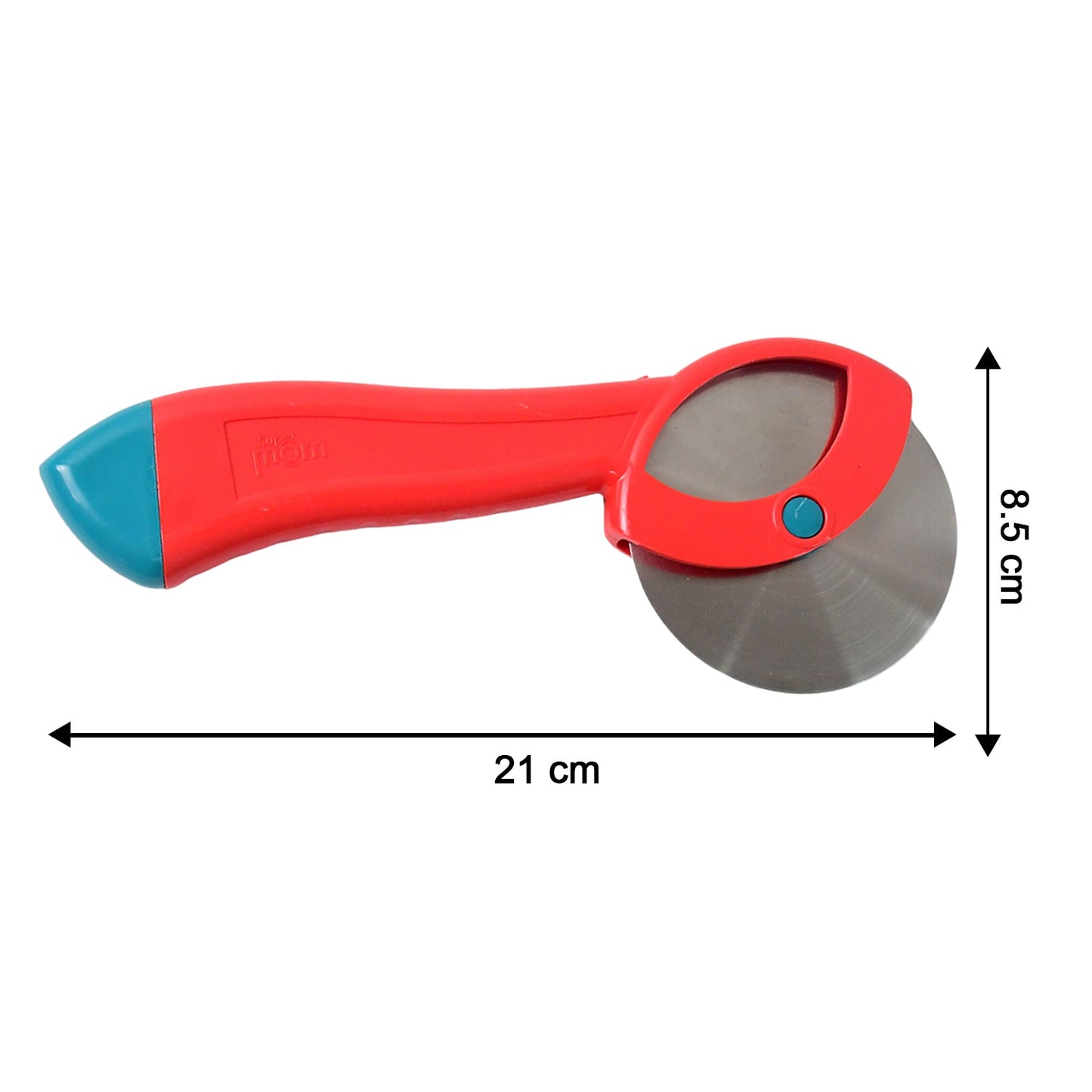 Supermom Premium Stainless Steel Pizza Cutter with Ergonomic Handle (1 Pc)