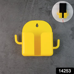 1 Pc Wallmount Mobile Stand With Hook for and stuffs purposes. (Mix Color / 1 Pc)