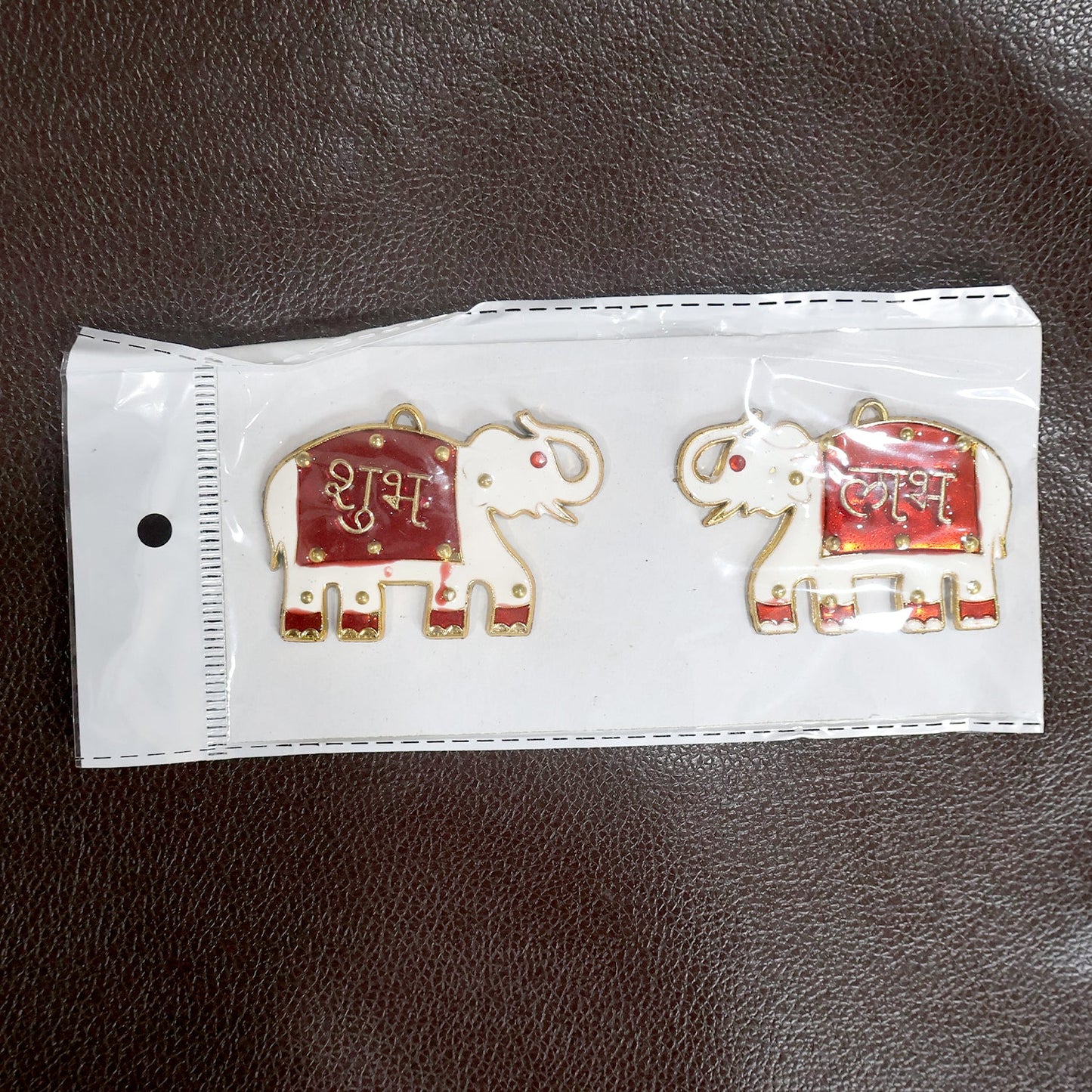 Shubh Labh Elephant Decorative Wall Hangings (2 Pc)