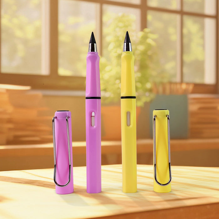 2In1 Everlasting Pencil Replaceable Head With Eraser (2 Pc / Mix Color)