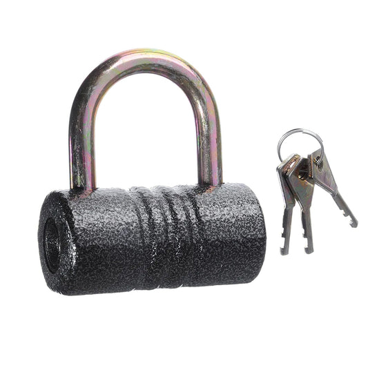 Heavy-Duty Iron Padlock – 82mm Black Spray Lock with Brass Core & 5 Keys, Waterproof & Anti-Theft