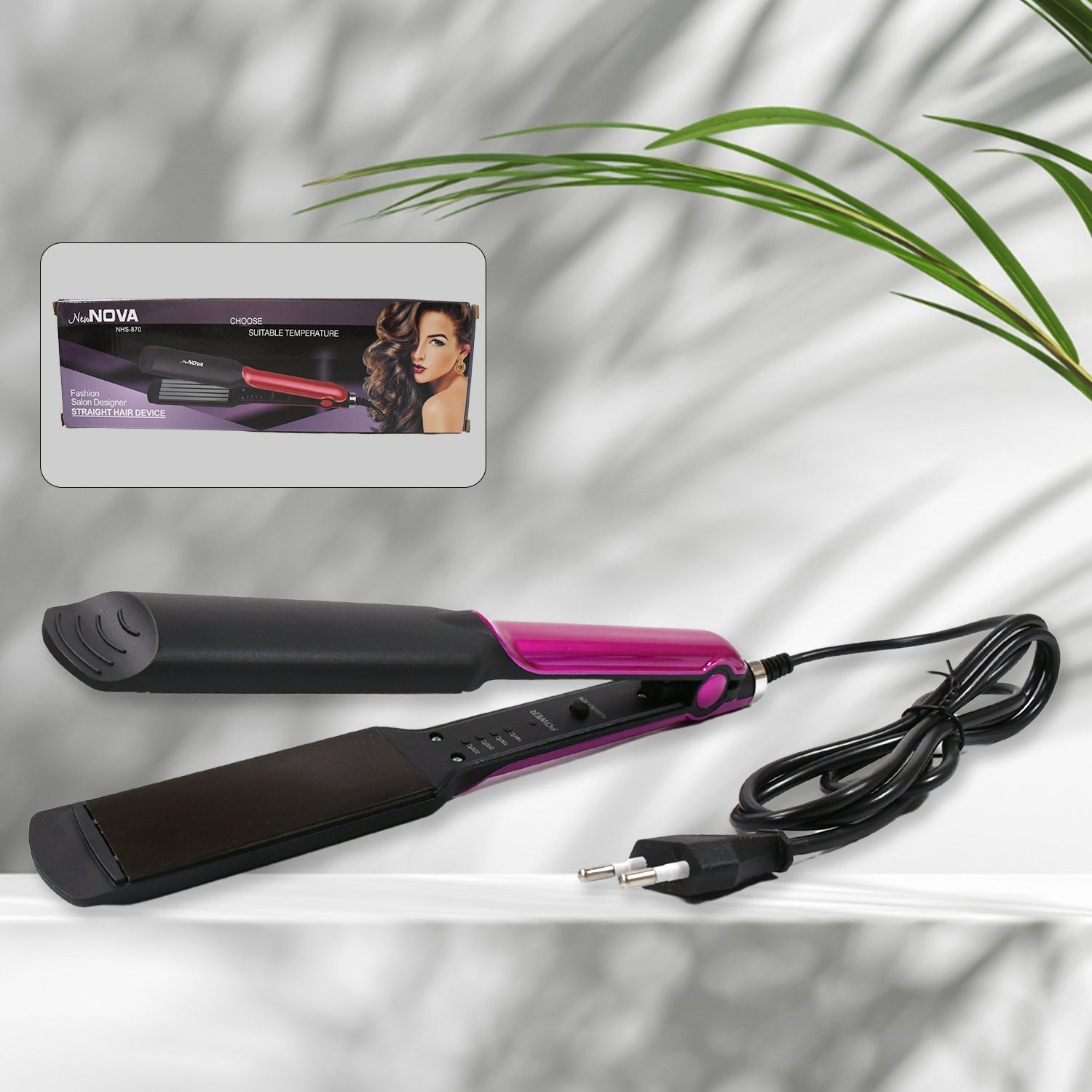 Portable Hair straight device Beauty and Personal Care Professional Women Temperature Control Professional Travel Hair Straighteners (1 Pc), Hair accessories