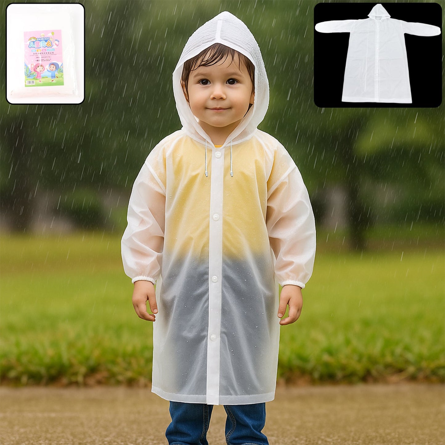 Eva Portable Rain Coat, Waterproof Raincoat (1pc)