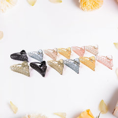 Triangle Shape Mix Color Plastic Hair Claw Clip â€“ 1 Pc Durable Grip for Women and Girls