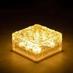 Solar Ice Cube Garden Light for Pathways & Christmas Decor