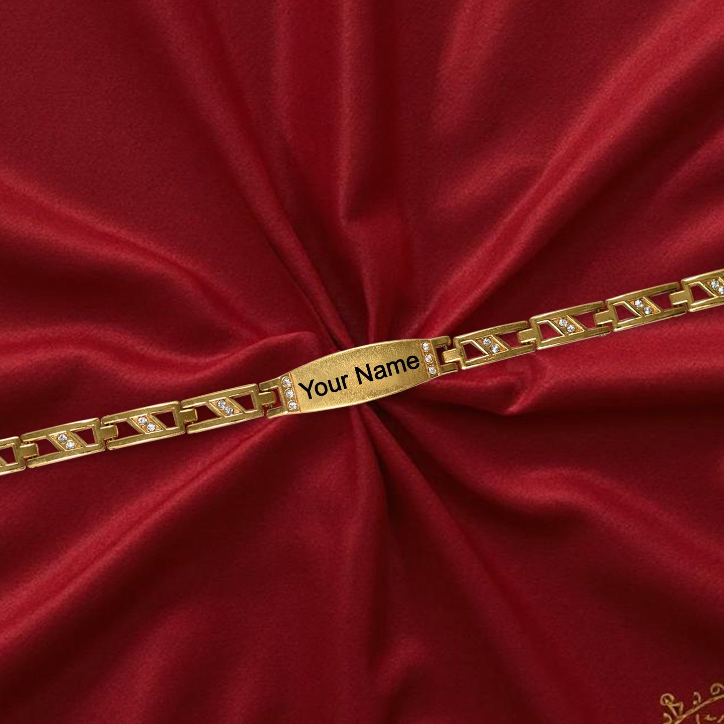 Custom Name Gold Rakhi