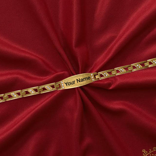 Custom Name Gold Rakhi