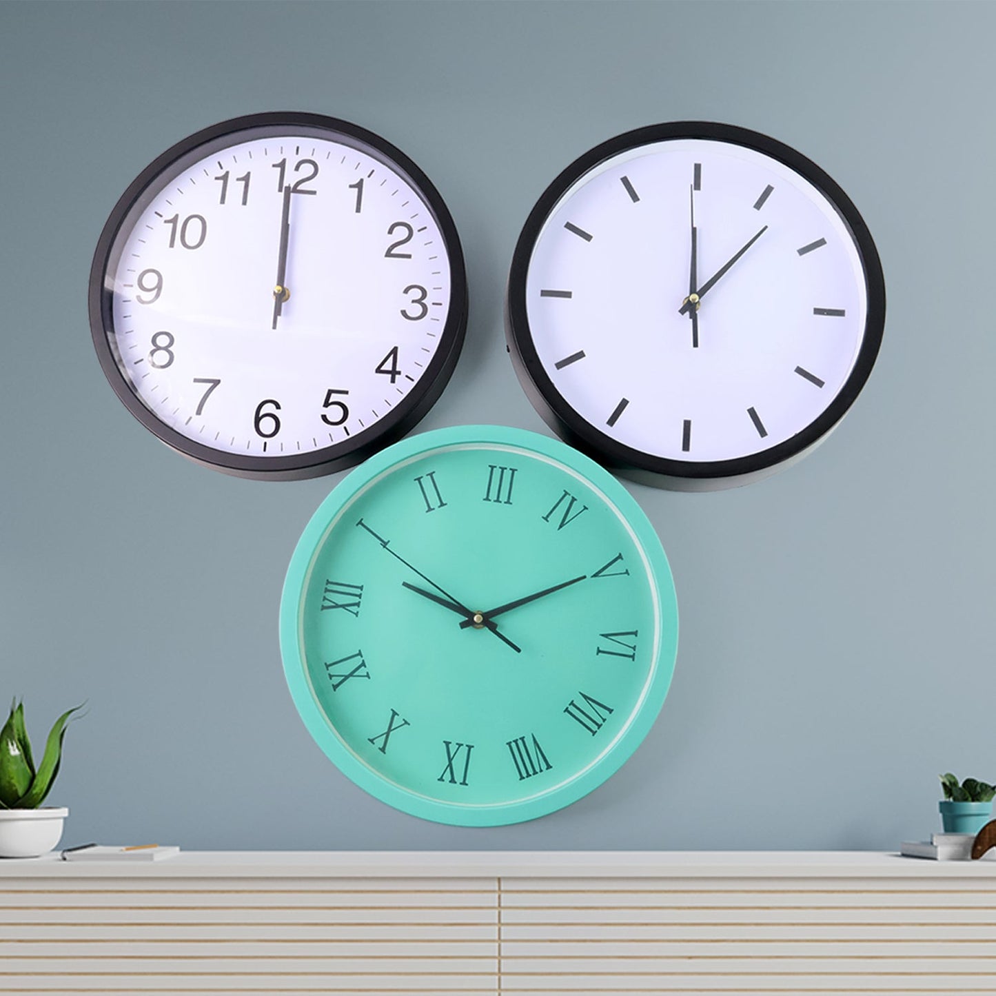 Classic Wall Clock for Home and Office â€“ Mix Design Round 1 Pc Assorted Pattern