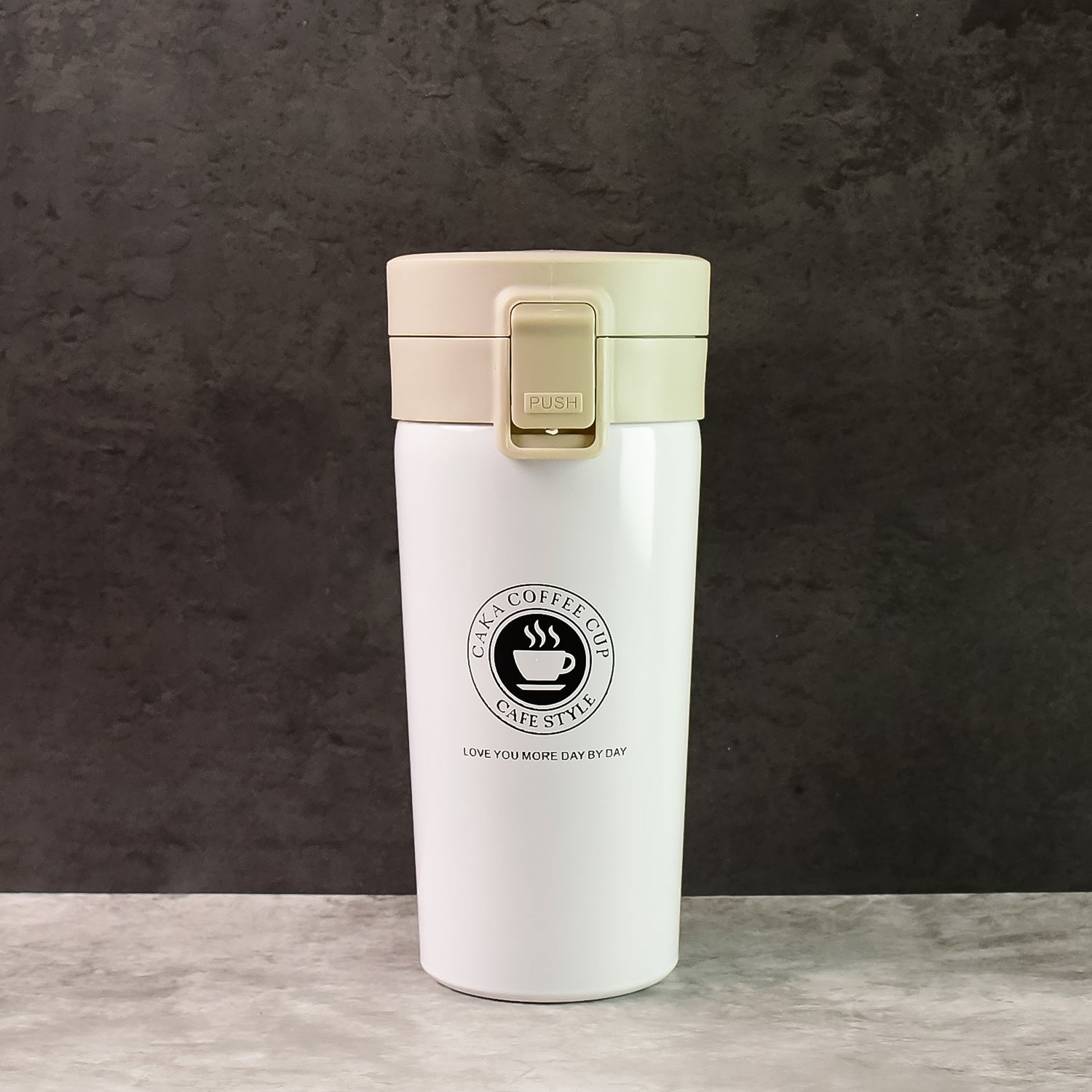 Customize / personalized Stainless Steel Vacuum Insulated Coffee Flask with Flip Lock Lid, Tumbler (400ML / 1 Pc)