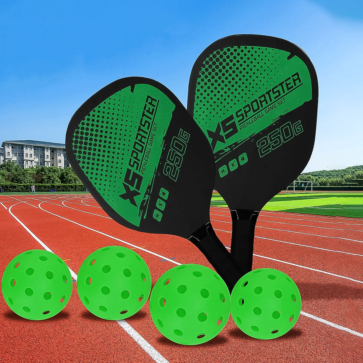 Professional Outdoor Pickleball Paddle and Ball (1 Set)