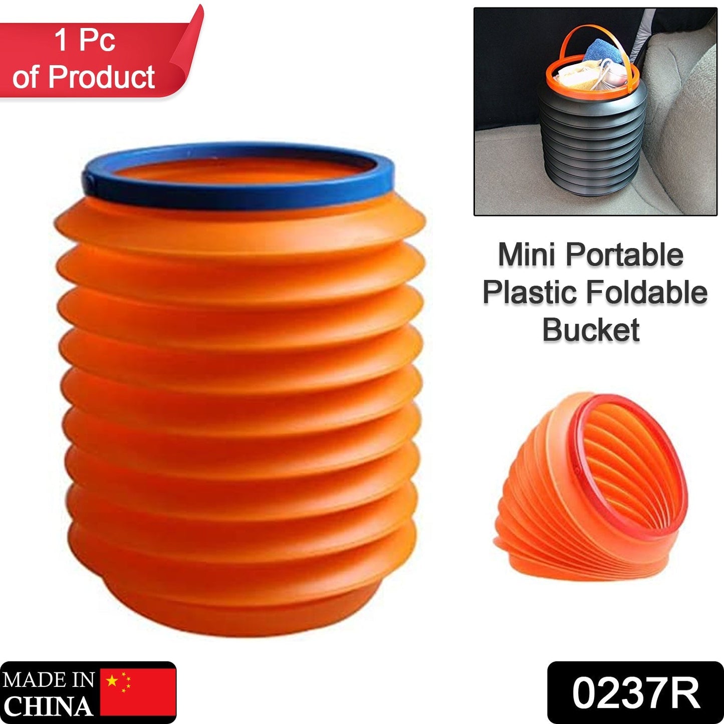 Foldable Storage Bucket â€“ Water Container & Dustbin for Home, Car, Kitchen