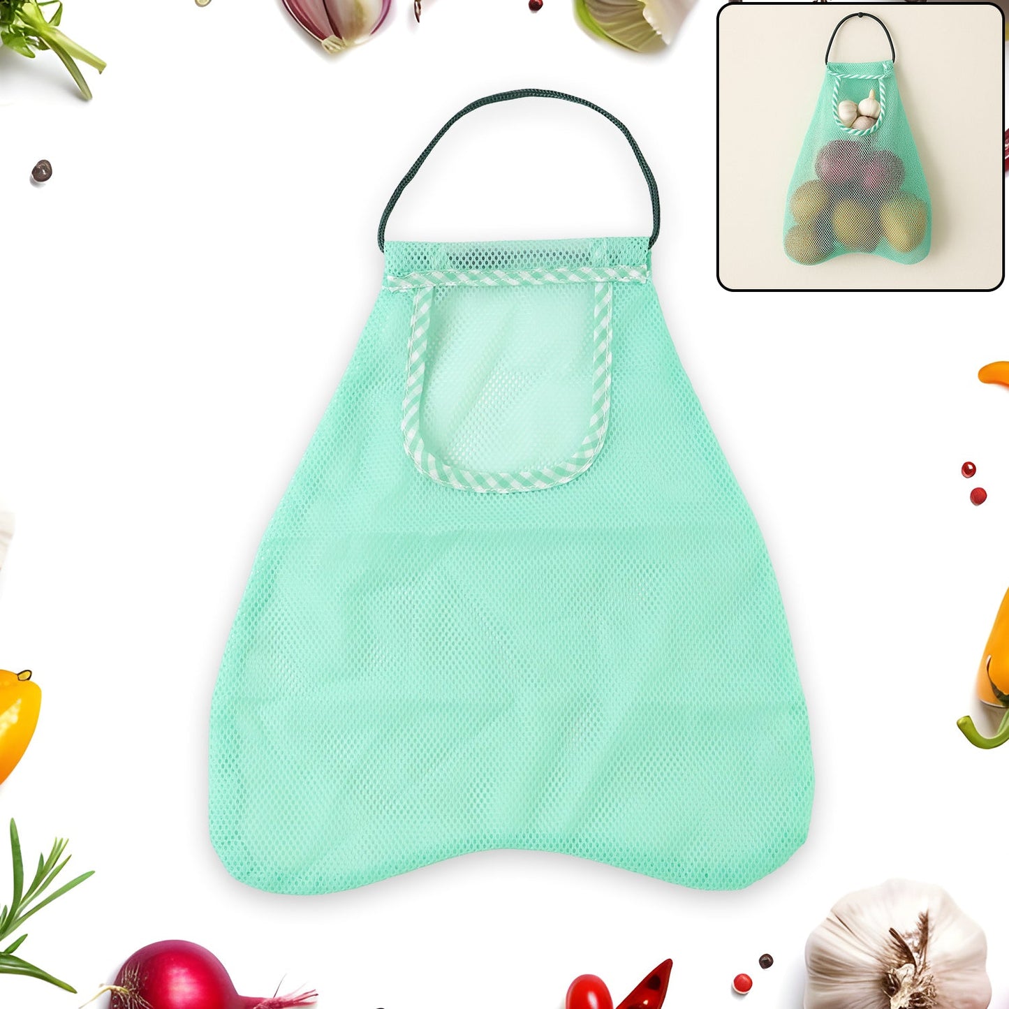 Wall Mounted Mesh Storage Bag