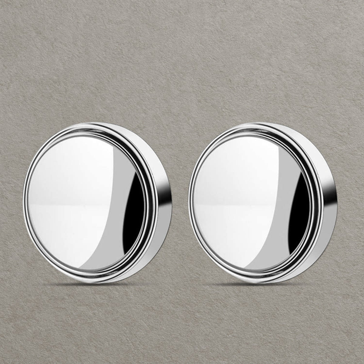 360DEGREE BLIND SPOT ROUND WIDE ANGLE ADJUSTABLE CONVEX REAR VIEW MIRROR - PACK OF 2