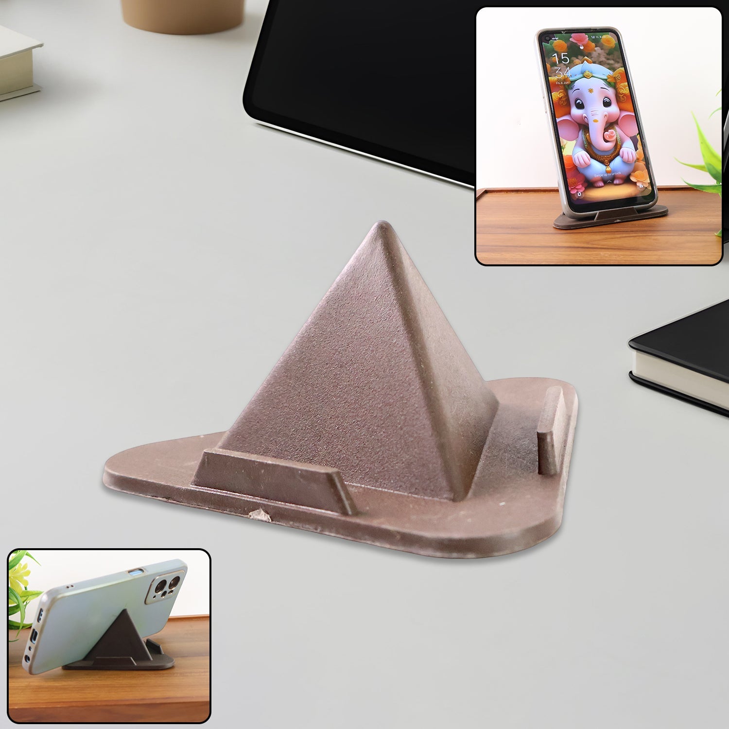 Pyramid Brown Mobile Stand