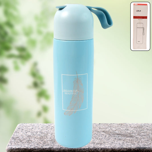 Customize Stainless Steel Water Bottle With Handle Easy to Carry, Fridge Water Bottle, Leak Proof, Rust Proof, Hot & Cold Drinks, Gym Sipper BPA Free Food Grade Quality, Steel fridge Bottle For office/Gym/School (Approx 500 ML)