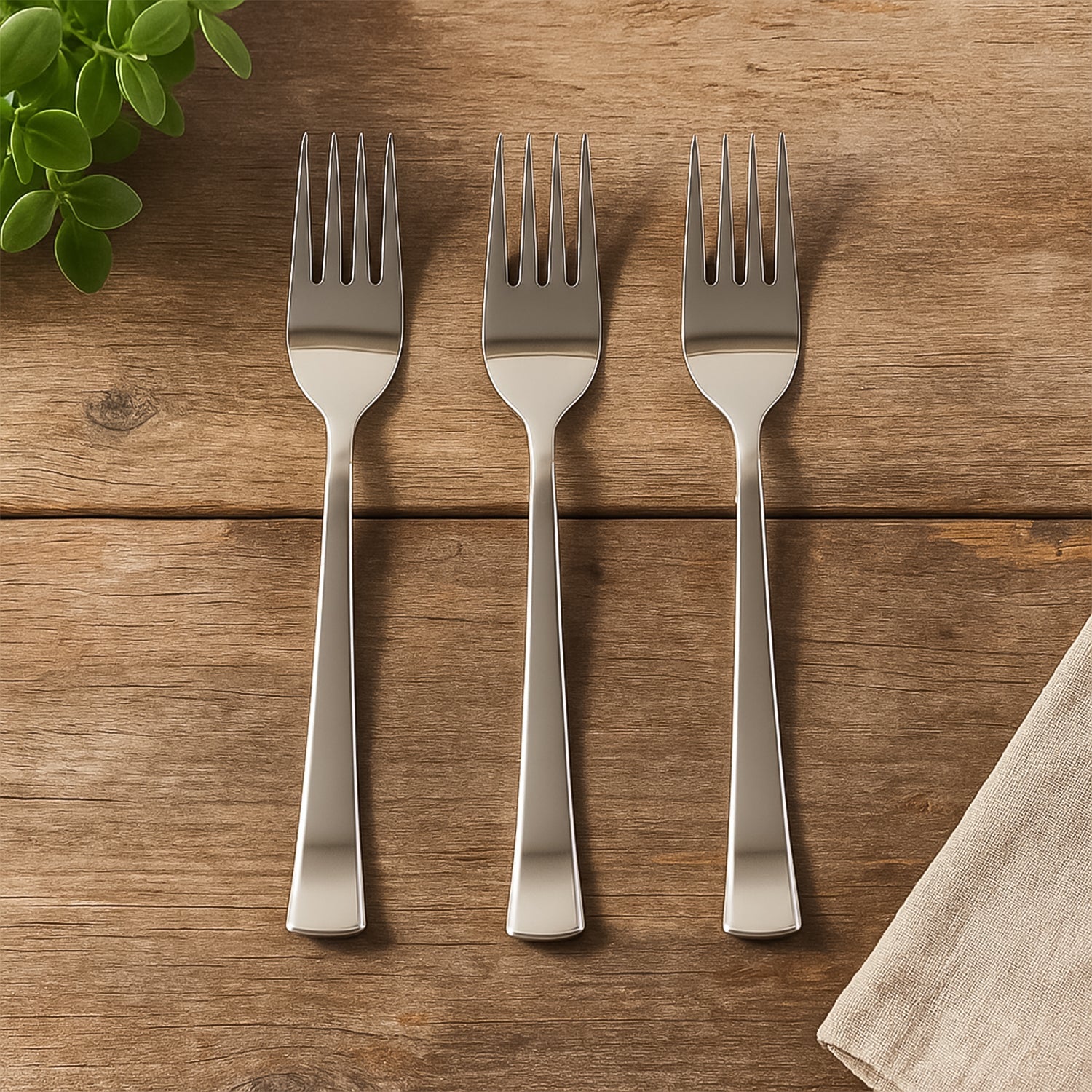 Premium Stainless Steel Dinner Fork - (3 Pc / Set)