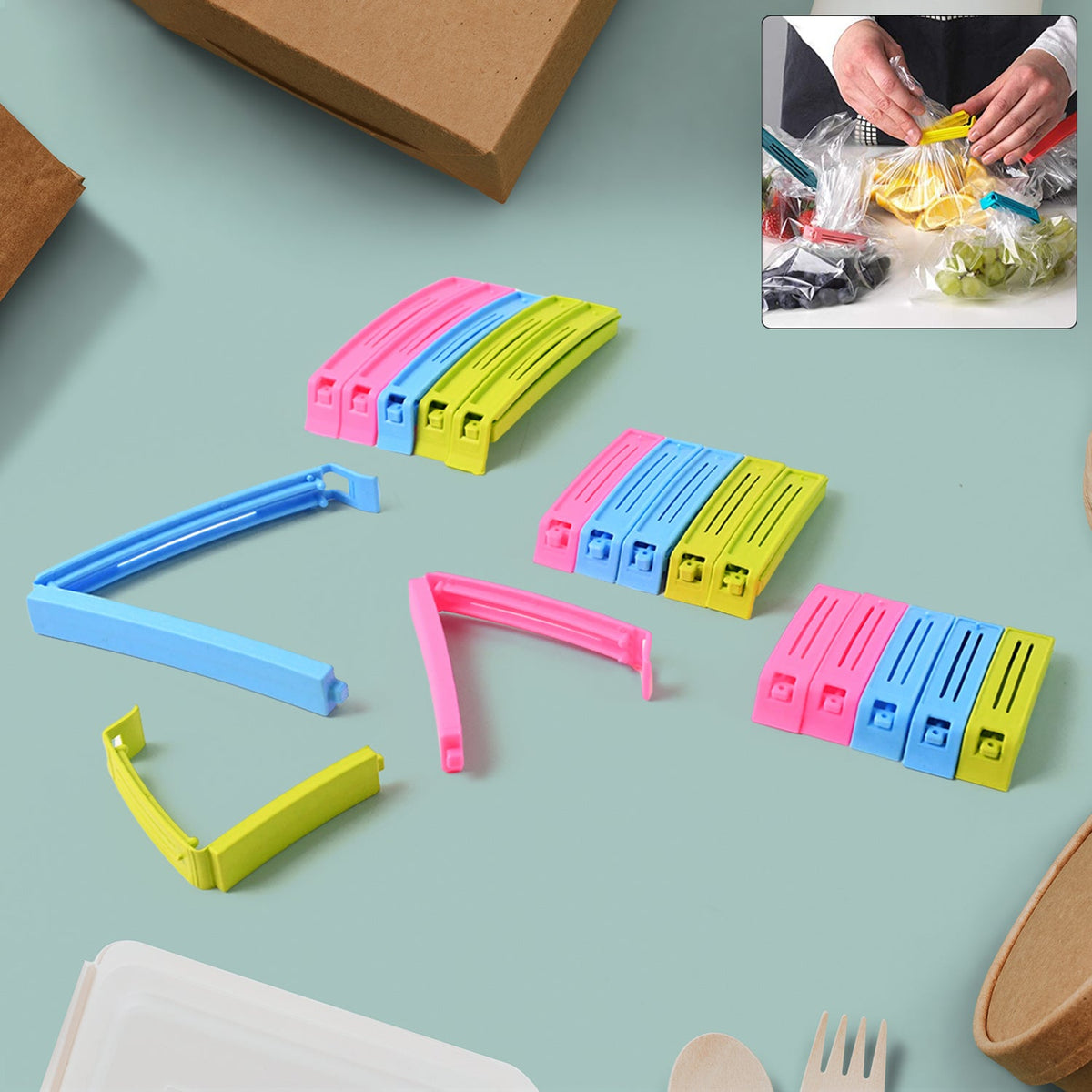Plastic Bag Sealing Clip Set